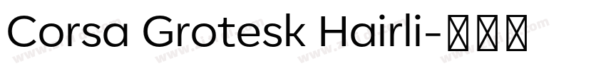Corsa Grotesk Hairli字体转换